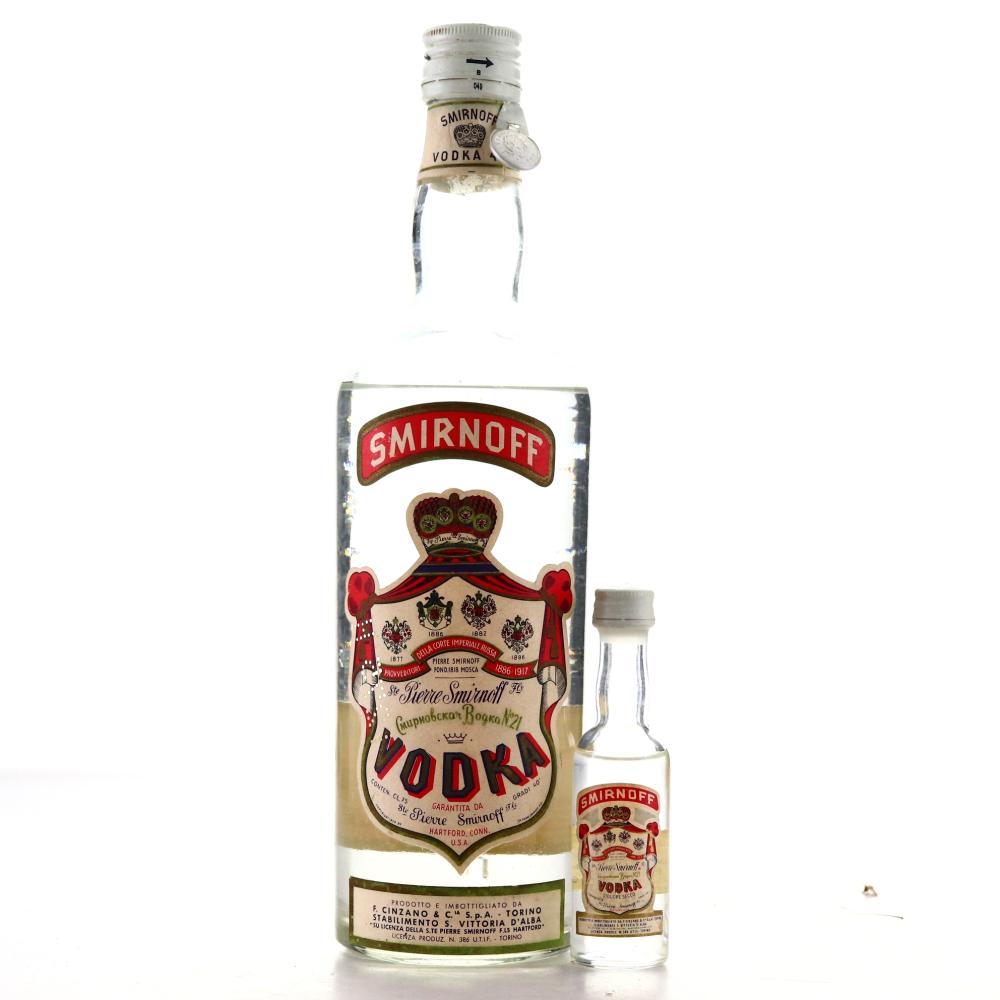 Smirnoff Vodka 1950s with Miniature