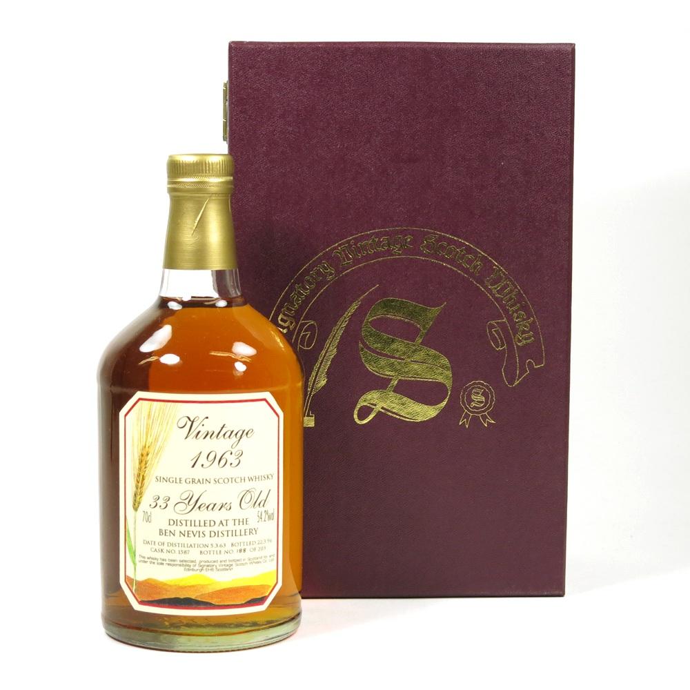 Ben Nevis 1963 Signatory Vintage 33 Year Old / Single Grain 