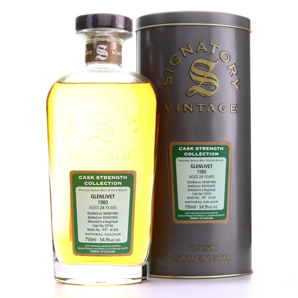 Glenlivet 1980 Signatory Vintage 24 Year Old Cask Strength 75cl / US Import