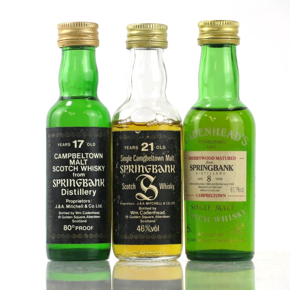 Springbank Cadenhead's Miniatures x 3