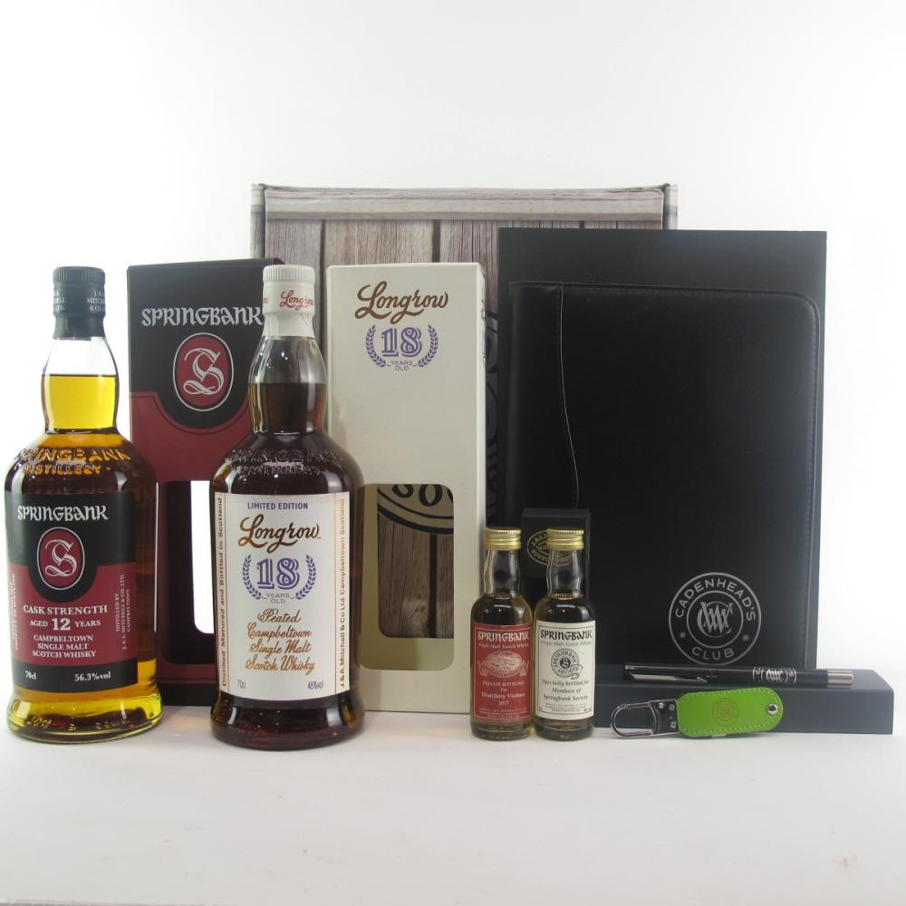 Springbank Society Gift Pack 2 x 70cl / Springbank 12 Year Old Cask Strength & Longrow 18 Year Old