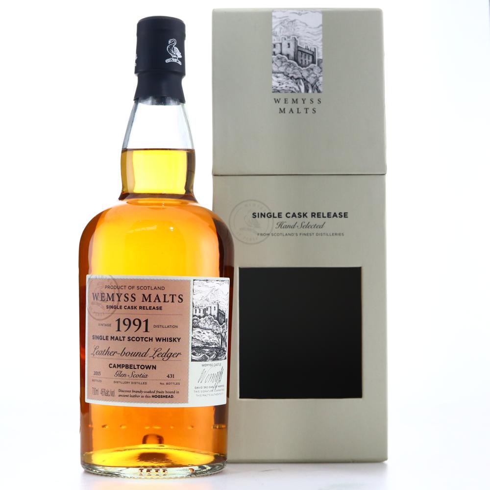 Glen Scotia 1991 Wemyss Malts / Leather Bound Ledger