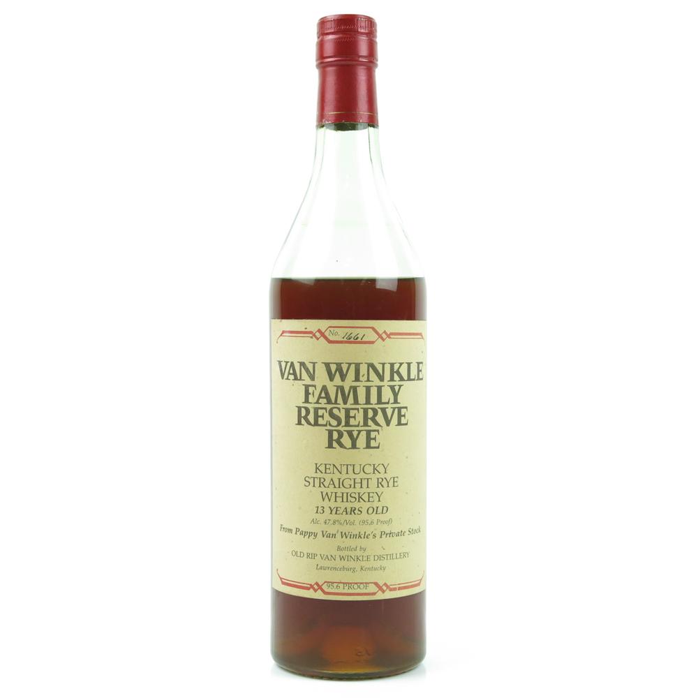 Pappy Van Winkle 13 Year Old Rye Family Reserve 1990s LOW FILL