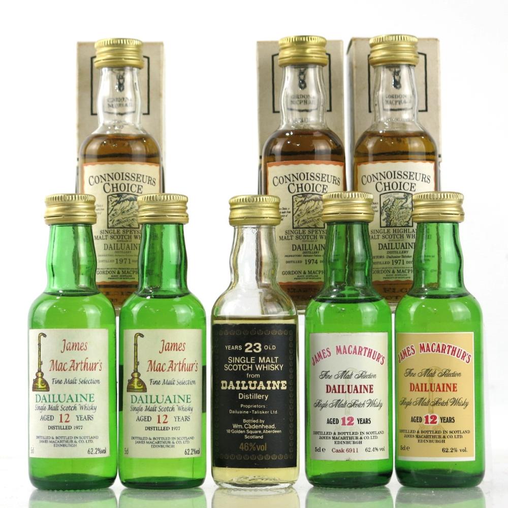 Dailuaine Miniature Selection x 8 / including 23 Year Old Cadenhead's