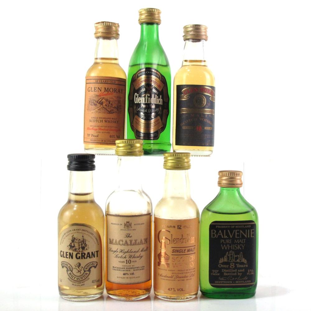 Miscellaneous Speyside Single Malt Selection 7 x Miniatures / Including Macallan 10