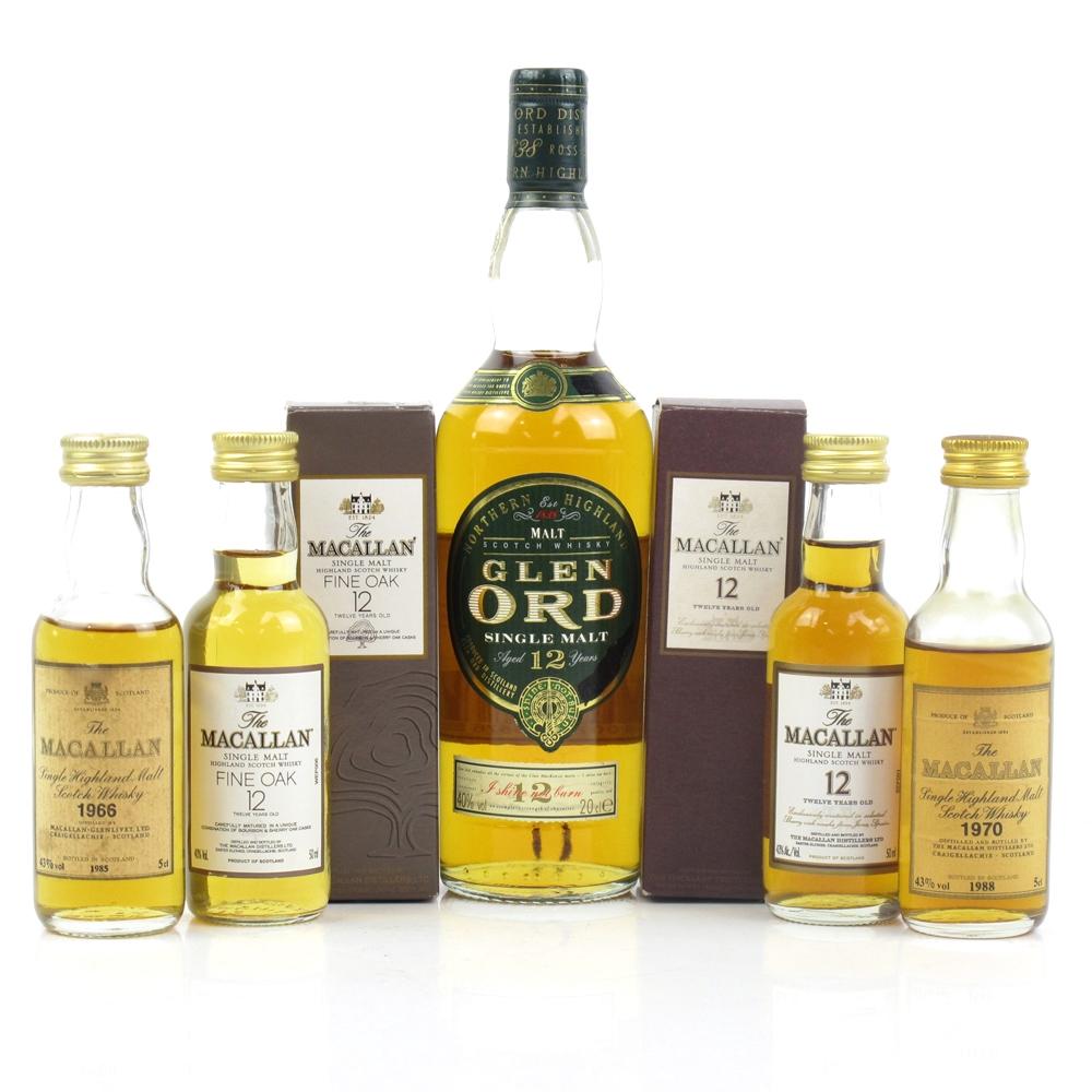 Macallan Single Malt Miniatures 4 x 5cl / And Glen Ord 20cl