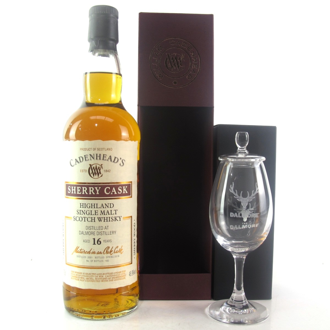 Dalmore 2001 Cadenhead's 16 Year Old / with Dalmore Nosing Glass