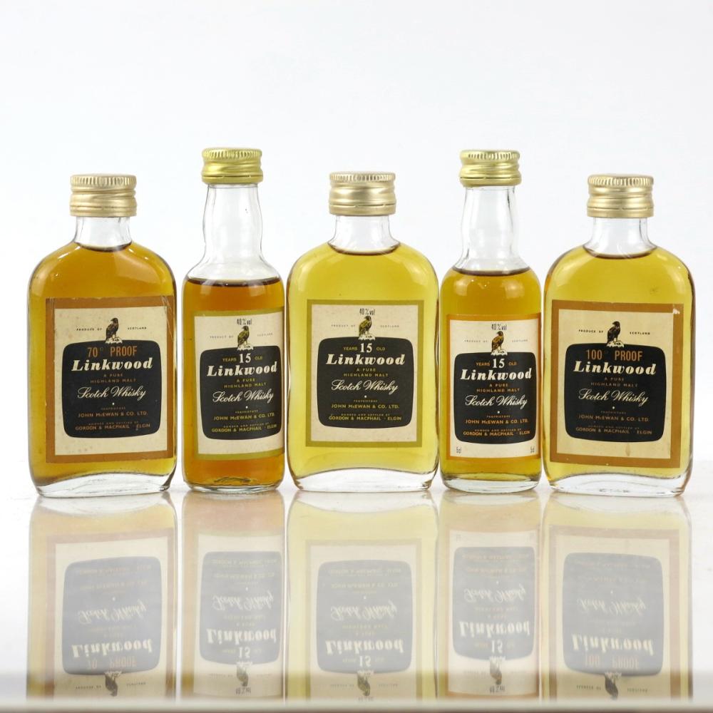 Linkwood Gordon and MacPhail Miniatures x 5