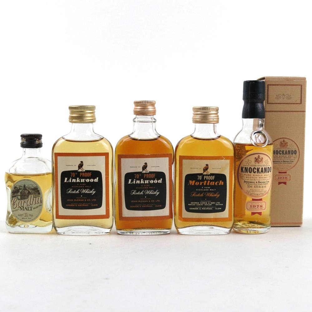 Speyside Miniature Selection x 5 / Including Linkwood 1970s