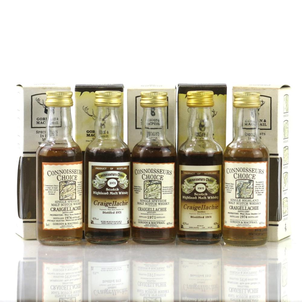 Craigellachie Gordon and MacPhail Miniatures x 5