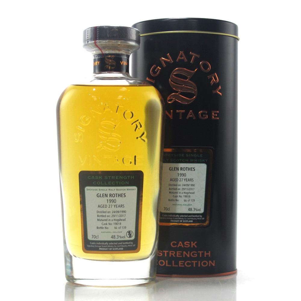 Glenrothes 1990 Signatory Vintage 27 Year Old Cask Strength