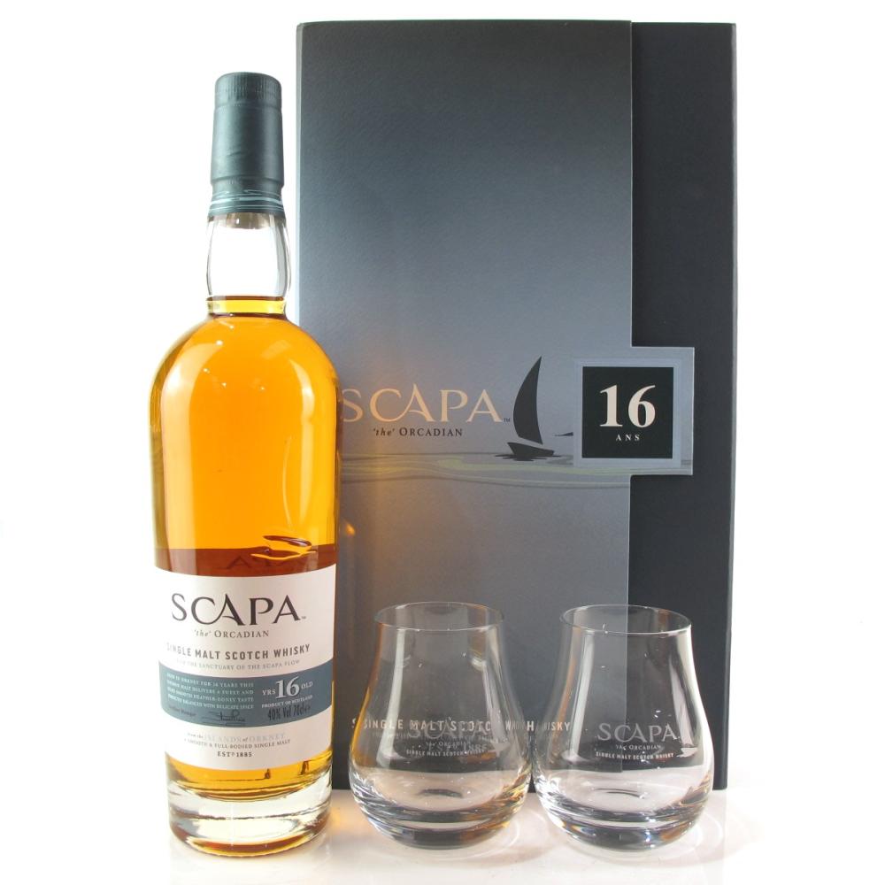 Scapa 16 Year Old / includes Glasses x 2