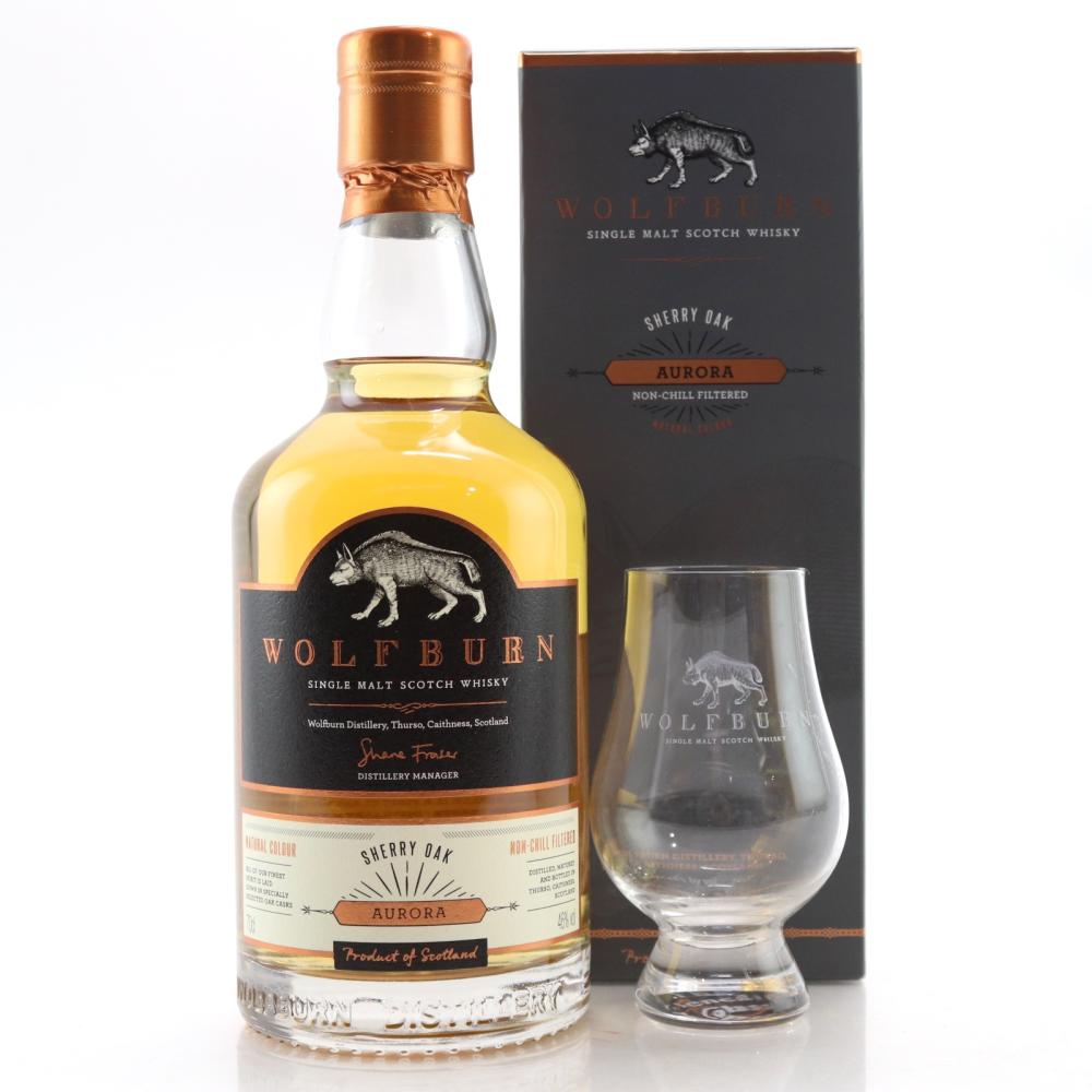 Wolfburn Aurora Sherry Oak / Including Branded Glencairn Glass