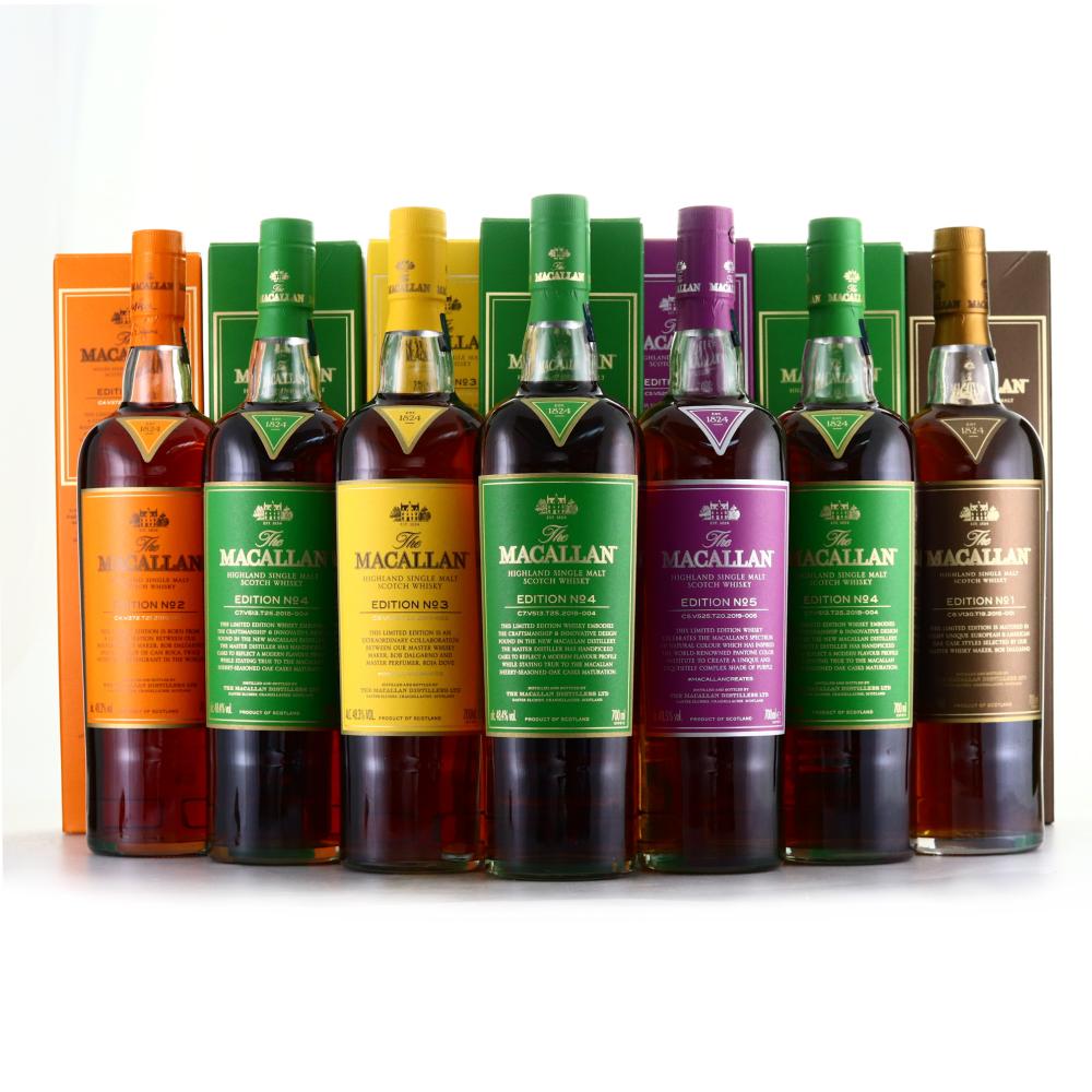 Macallan Edition No.1-5 Collection x 7