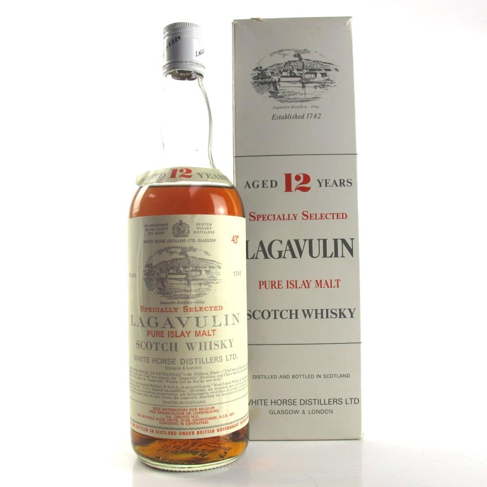 Lagavulin 12 Year Old White horse 1970s / Broken Seal 