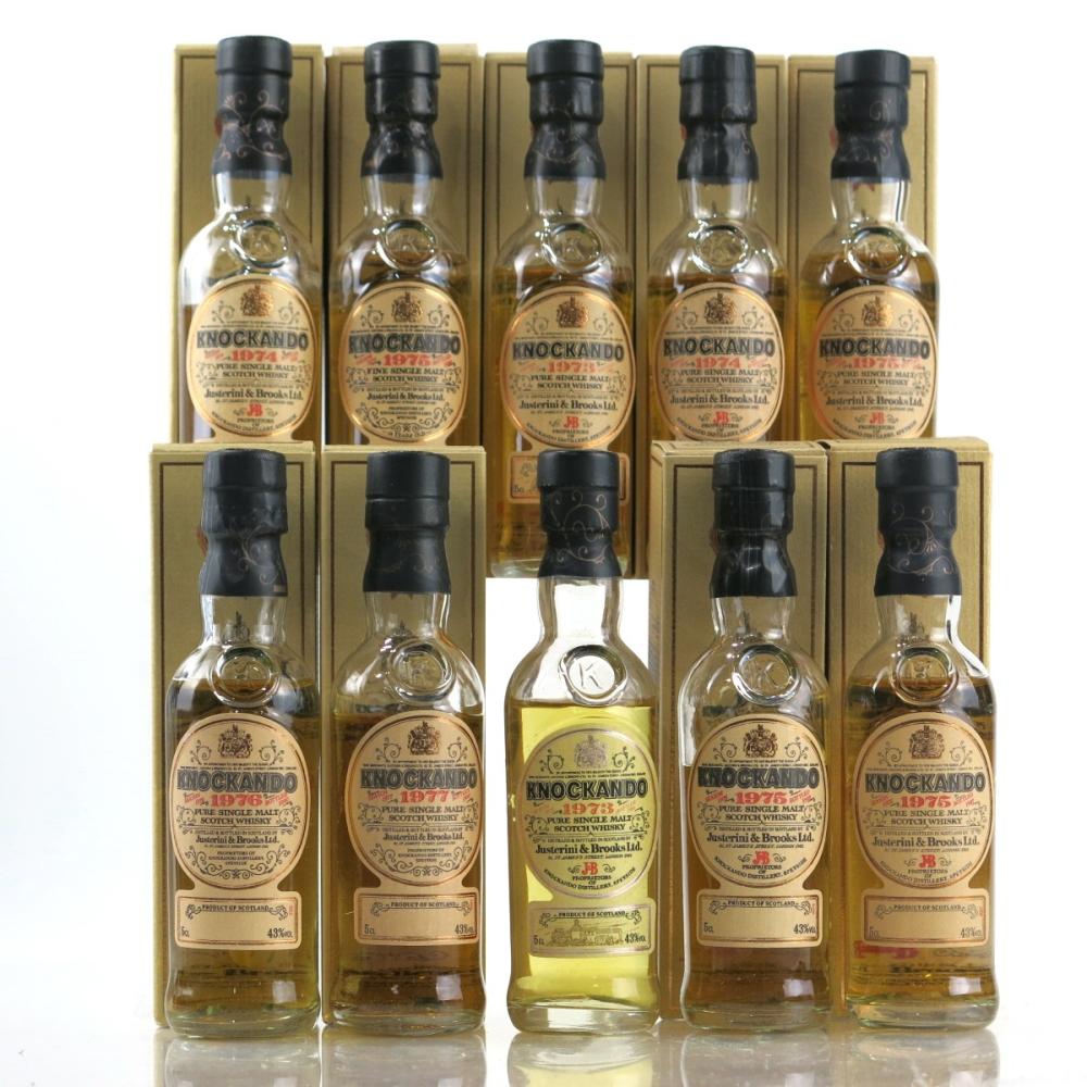 Knockando 1970s Vintage Miniatures 10 x 5cl