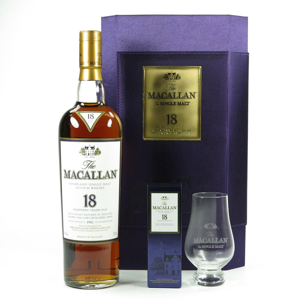Macallan 1992 18 Year Old Gift Set 70cl and 5cl