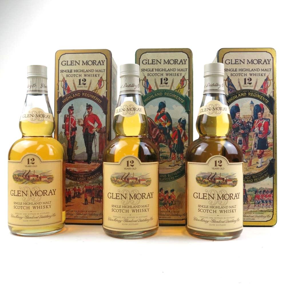 Glen Moray 12 Year Old Highland Regiments 3 x 75cl