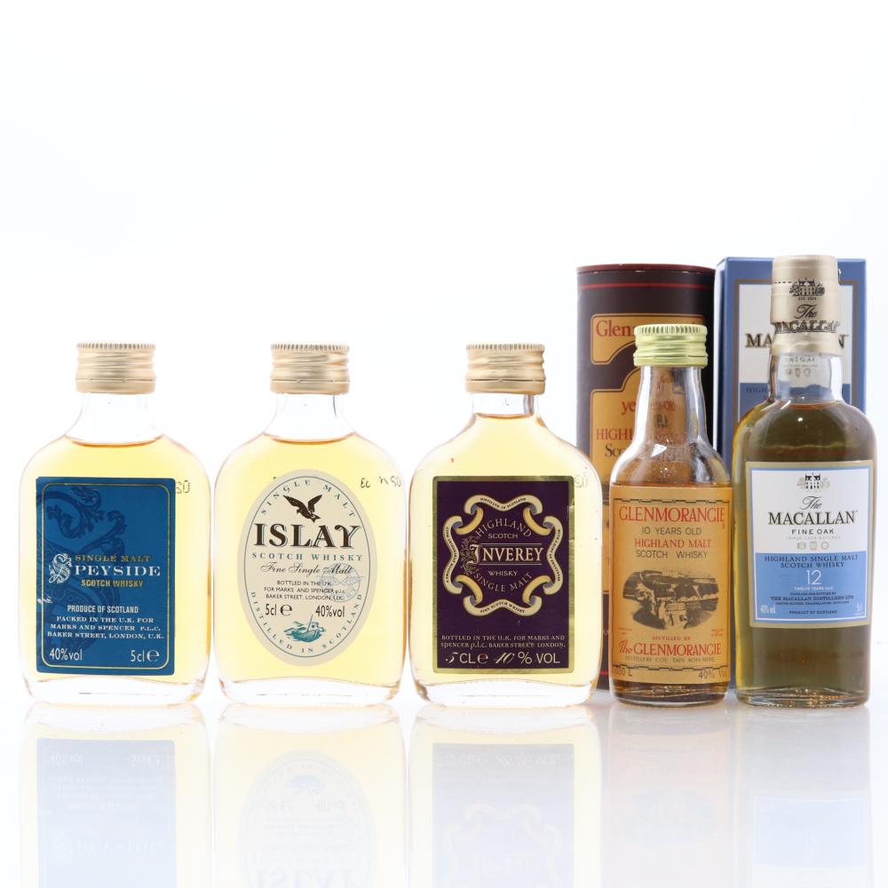 Single Malt Miniature Selection 5 x 5cl / includes Macallan 12 Year Old Fine Oak