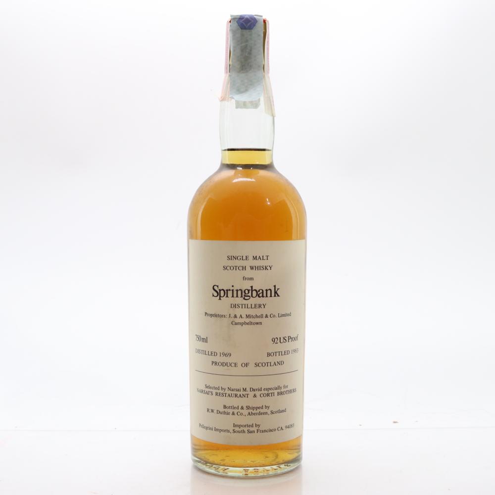 Springbank 1969 Duthie for Corti 75cl / US Import