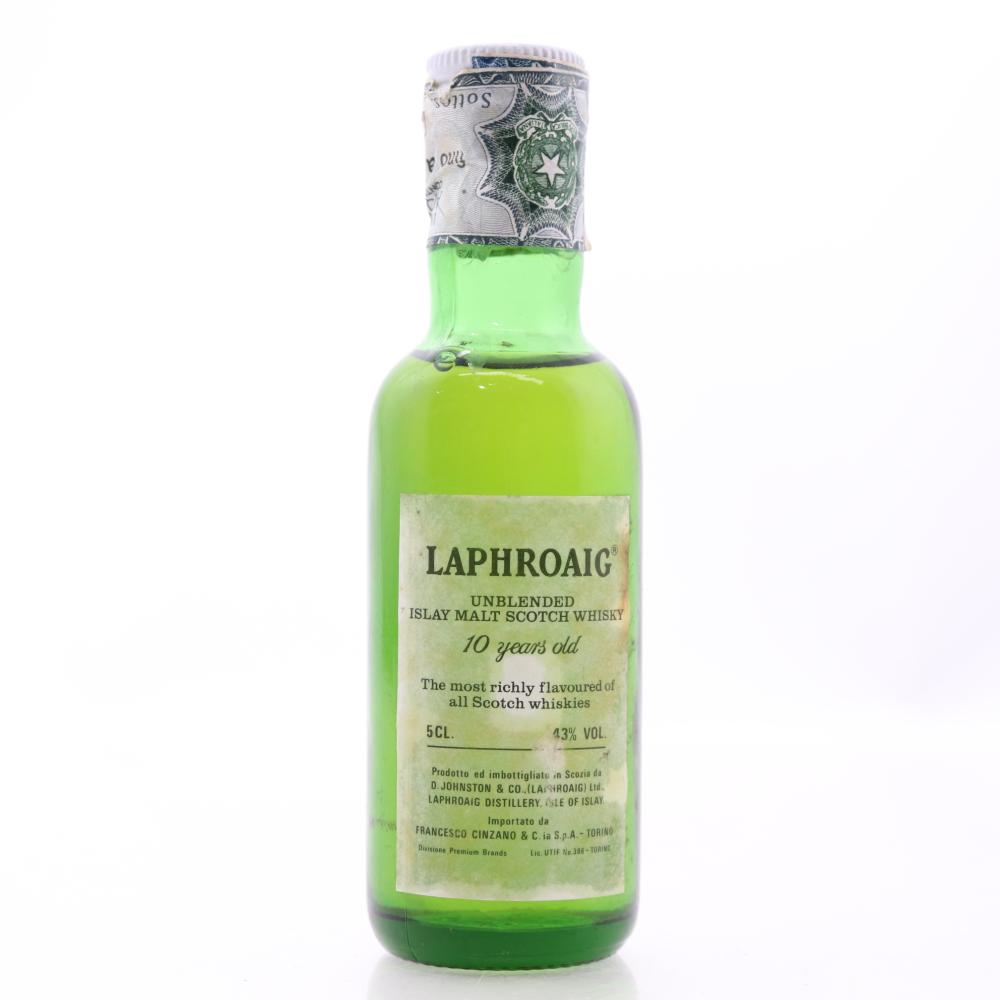 Laphroaig 10 Year Old Miniature 5cl 1980s / Cinzano Import