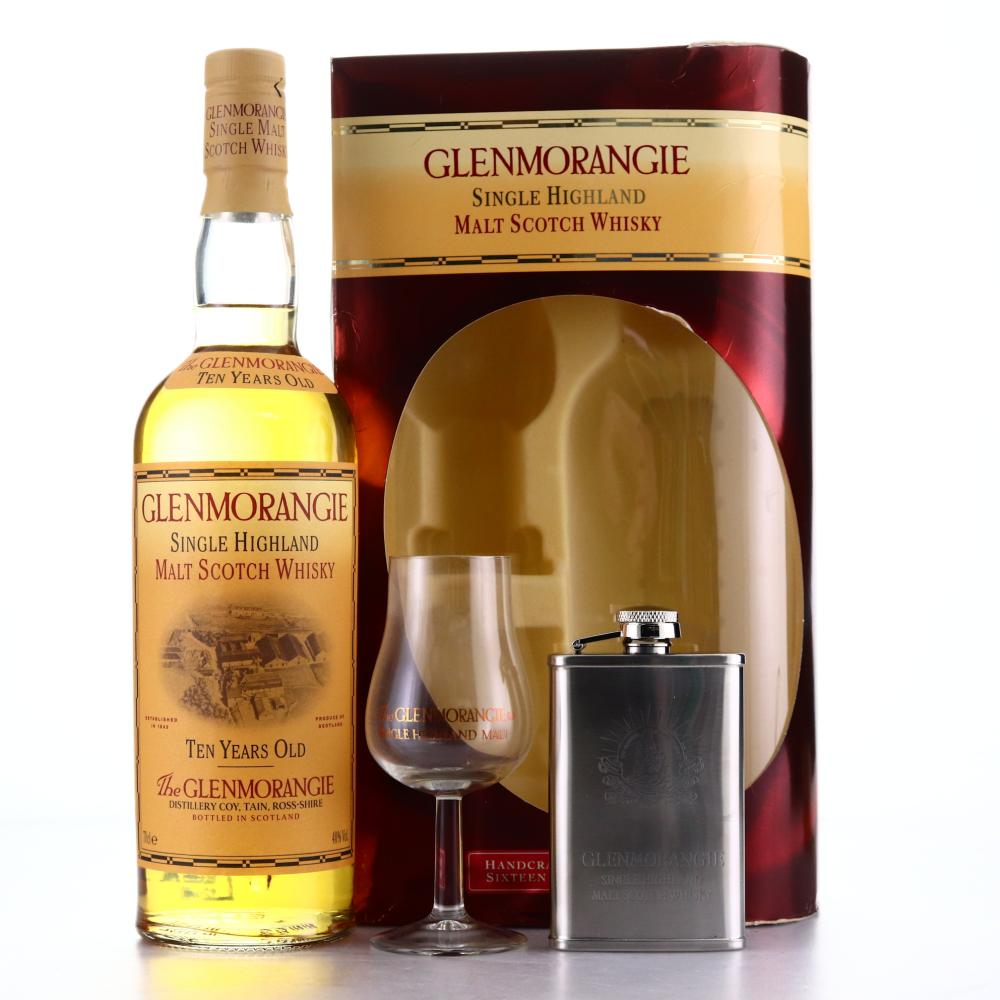Glenmorangie 10 Year Old Gift Set / with Glass & Pocket Flask
