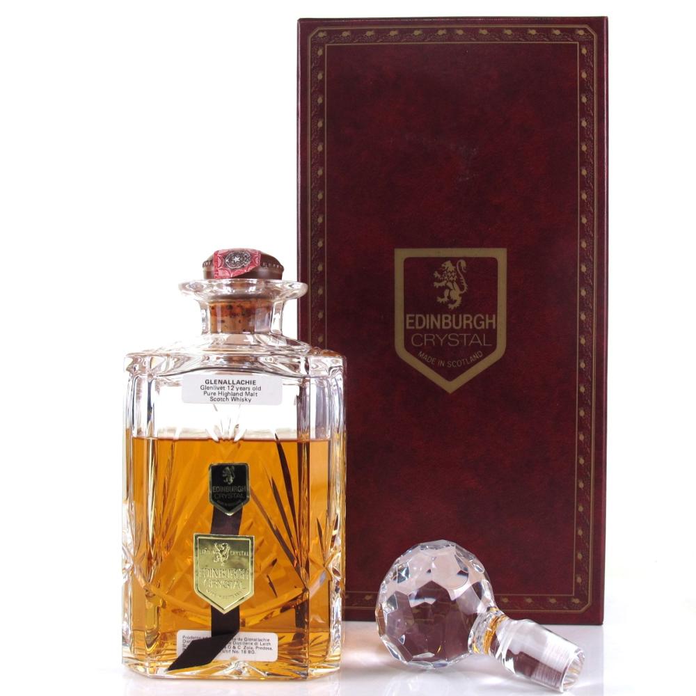 Glenallachie 12 Year Old Crystal Decanter 1980s