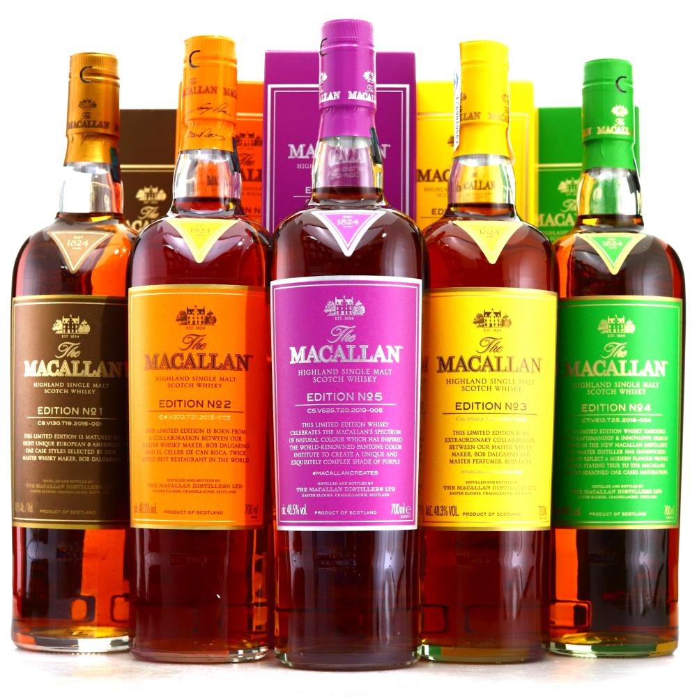 Macallan Edition No.1-5 Collection 5 x 70cl