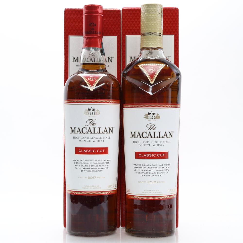 Macallan Classic Cut 2017 & 2018 Release 2 x 75cl / US Import