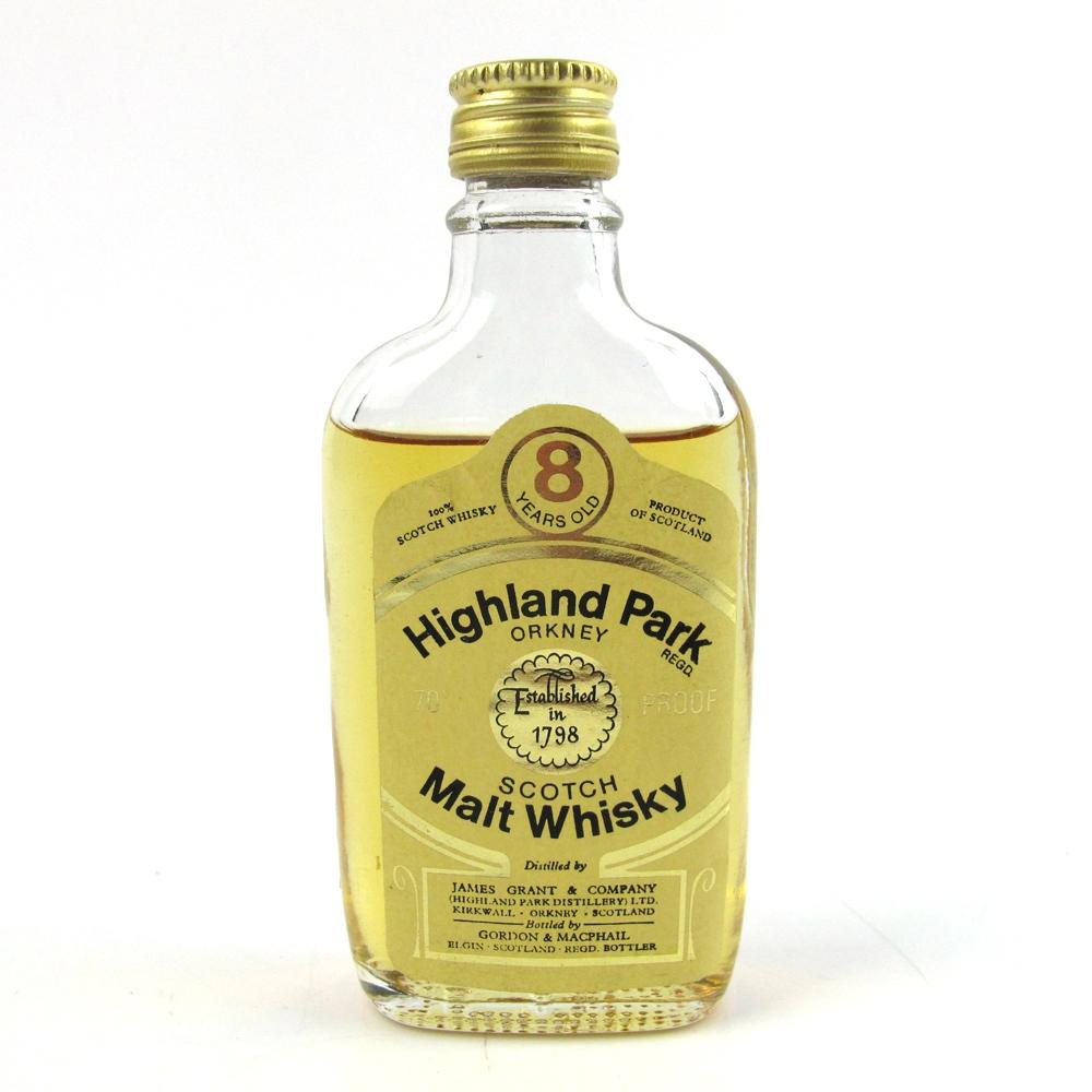 Highland Park 8 Year Old Gordon and MacPhail 1970s 5cl Miniature