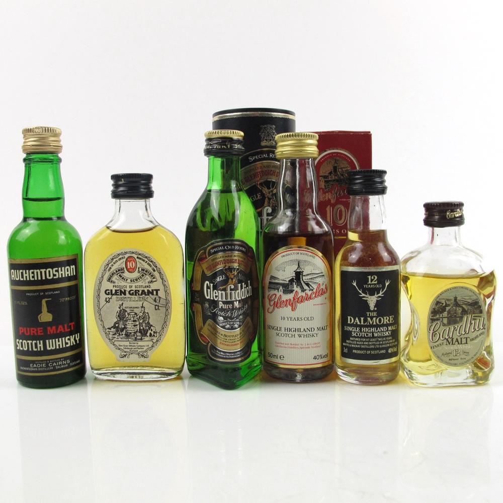 Miscellaneous Single Malt Selection 1980s / 6 x Miniatures