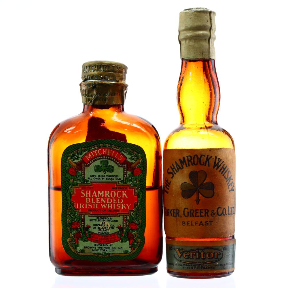 Shamrock Irish Whiskey Miniature Selection x 2 / Low Fill Levels