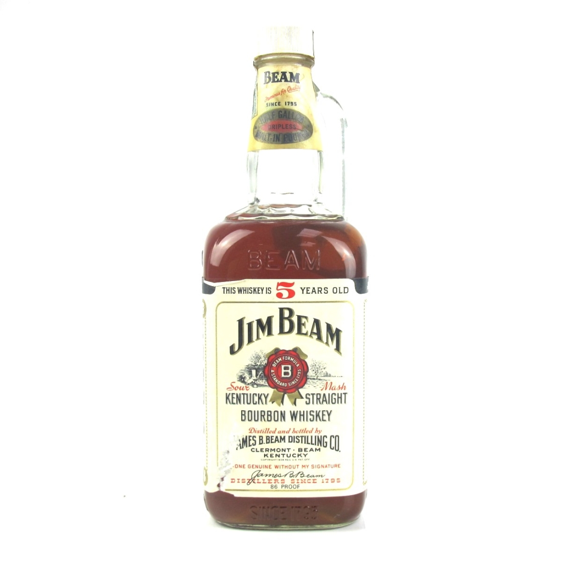 Jim Beam 5 Year Old Half Gallon Circa 1976