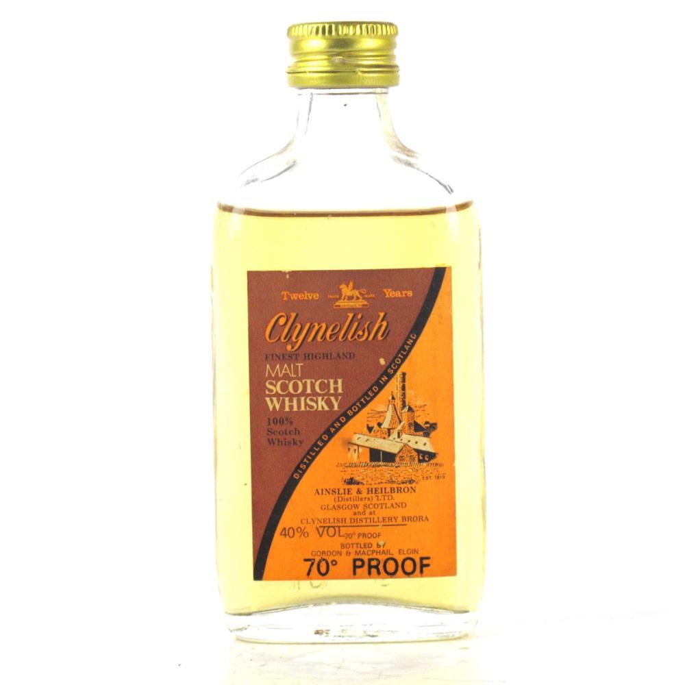 Clynelish 12 Year Old Ainslie and Heilbron 70 Proof 1980s Miniature 5cl