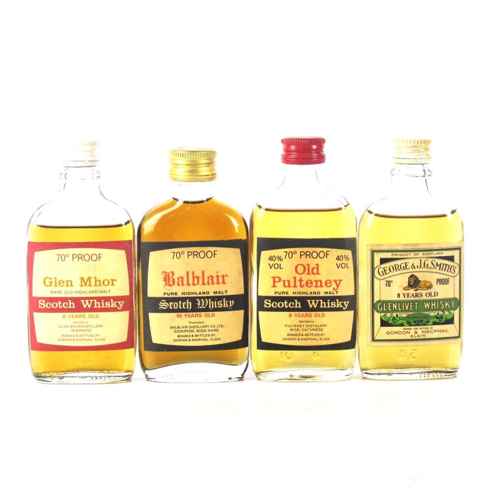 Gordon and MacPhail 70 Proof Miniatures x 4