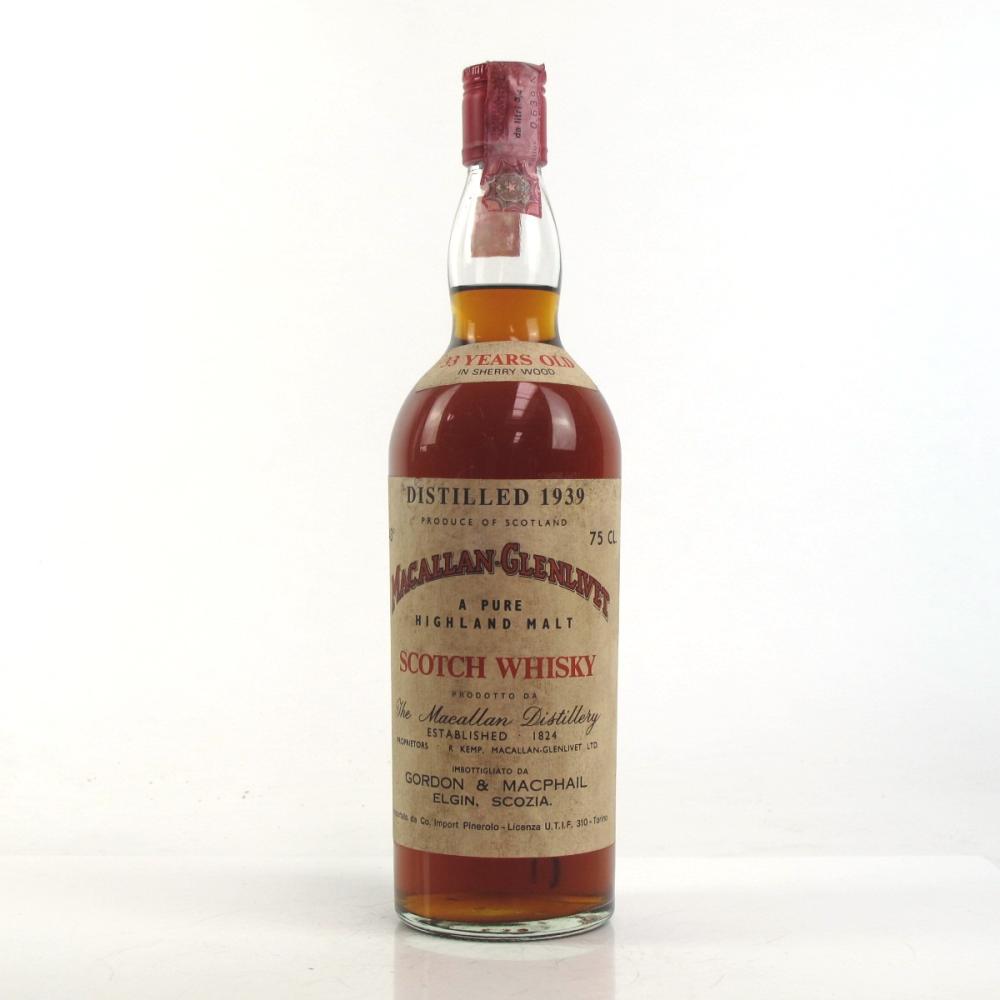 Macallan 1939 Gordon and MacPhail 33 Year Old / Pinerolo Import
