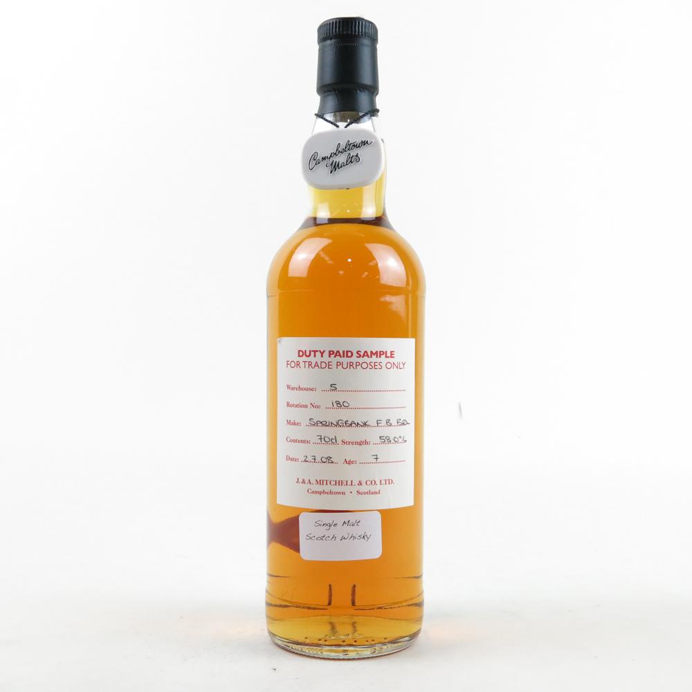 Springbank 7 Year Old Duty Paid Sample