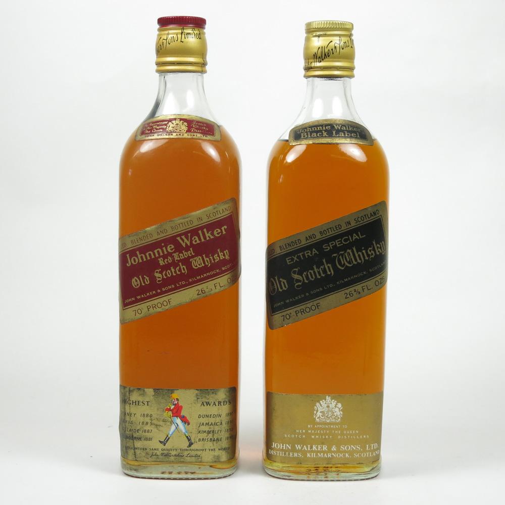Johnnie Walker Black and Red Label 1970s