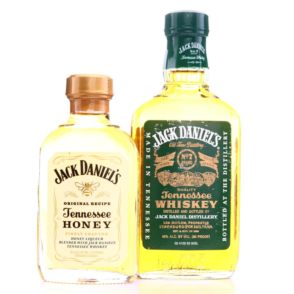 Jack Daniel's Old No.7 Green Label 80 Proof 20cl & Tennessee Honey 10cl
