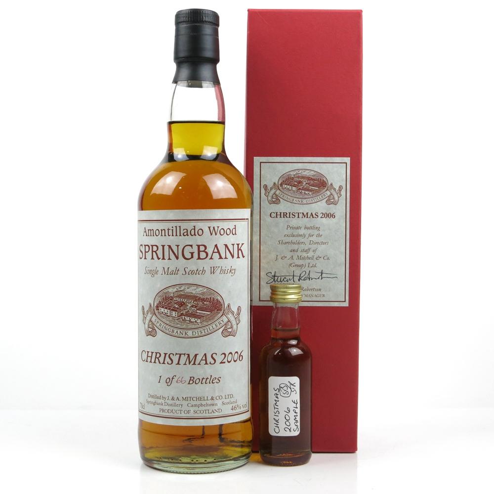 Springbank Amontillado Wood Christmas 2006 / Includes Sample