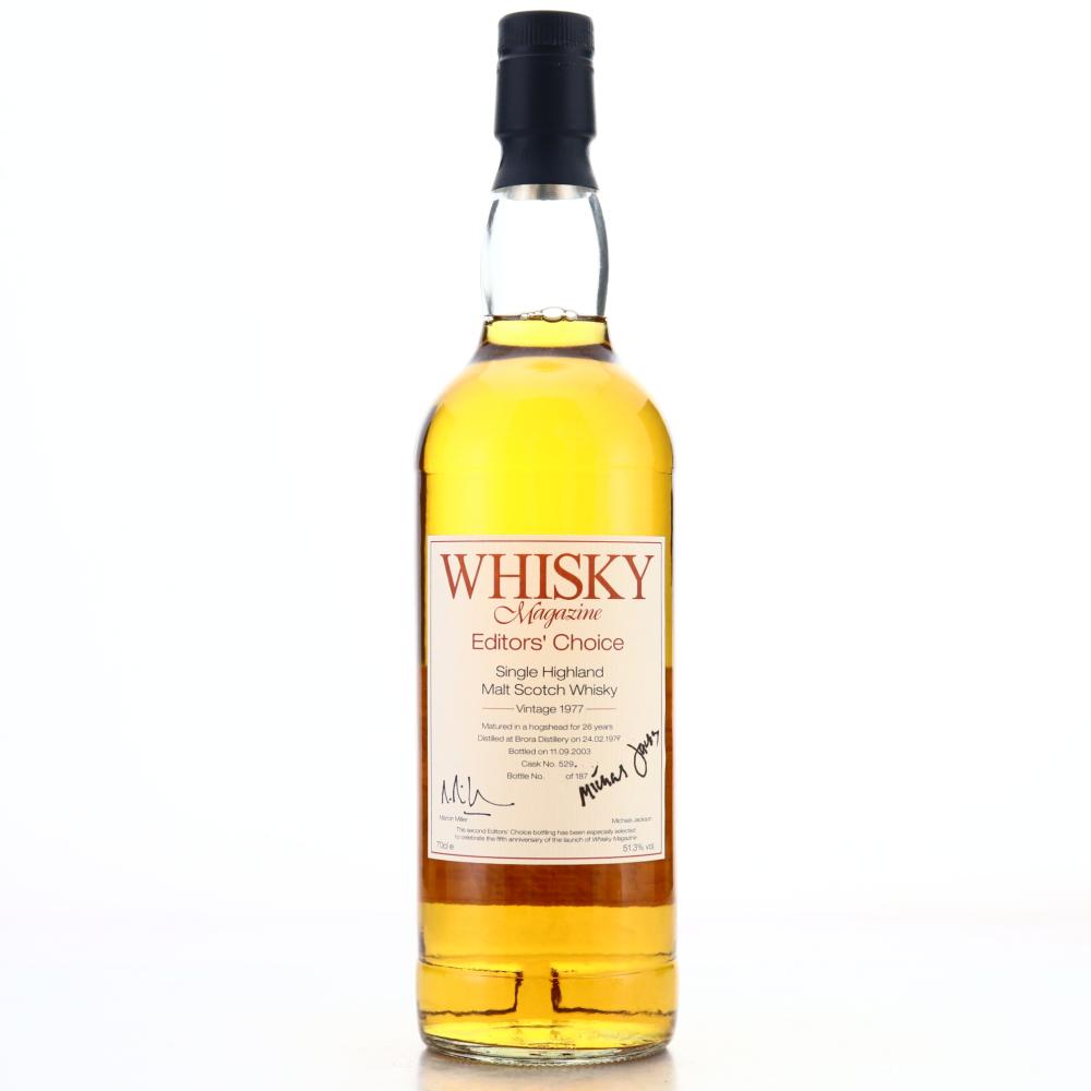 Brora 1977 Signatory Vintage 26 Year Old / Whisky Magazine Editors' Choice - Signed