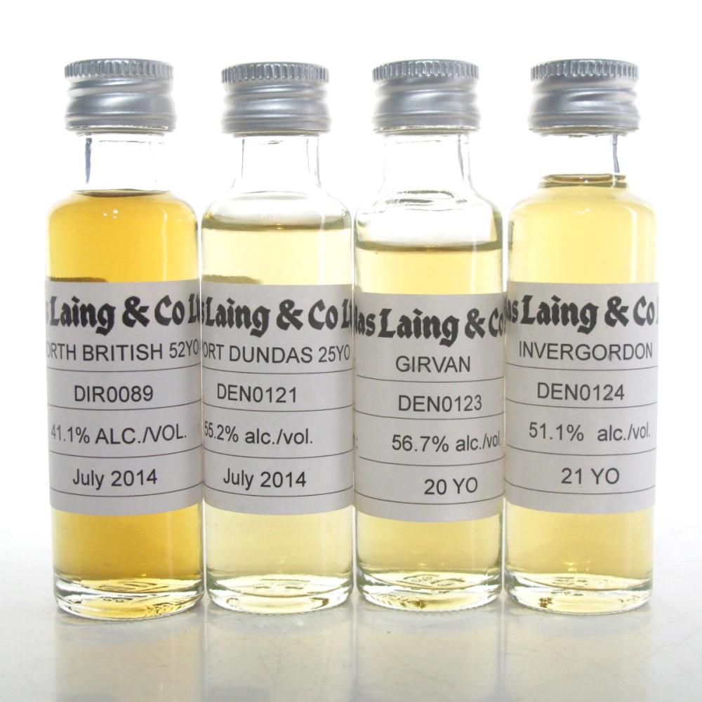 Douglas Laing Grain Whisky Selection 4 x 2cl Samples / Including North British 52 Y/O