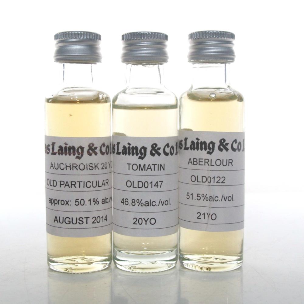 Douglas Laing Speyside and Highland Selection 3 x 2cl Samples / Including Tomatin 20 Year Old