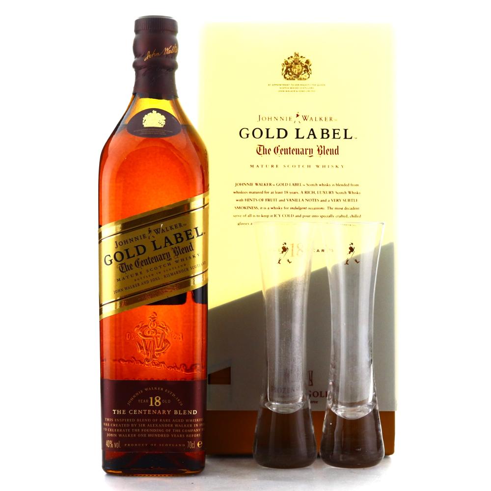 Johnnie Walker Gold Label 18 Year Old Centenary Blend Gift Pack / Frozen Gold
