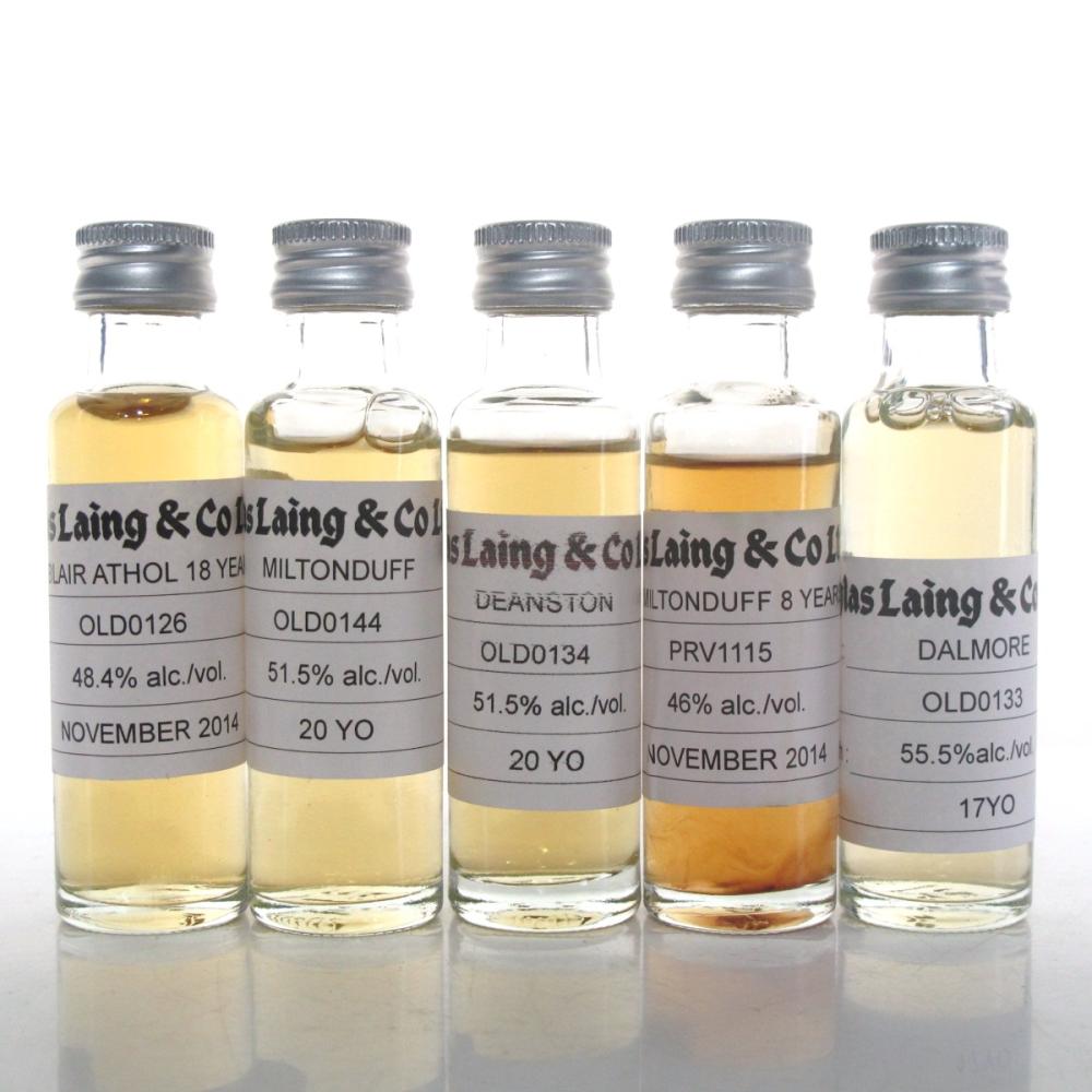 Douglas Laing Highland Selection 5 x 2cl Samples / Including Blair Athol 18 Year Old
