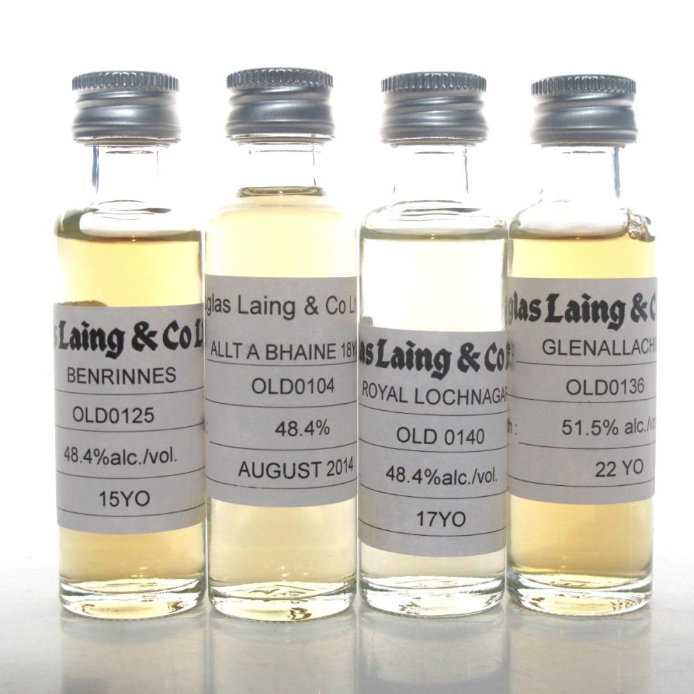 Douglas Laing Speyside Selection 4 x 2cl Samples / Including Glenallachie 22 Year Old