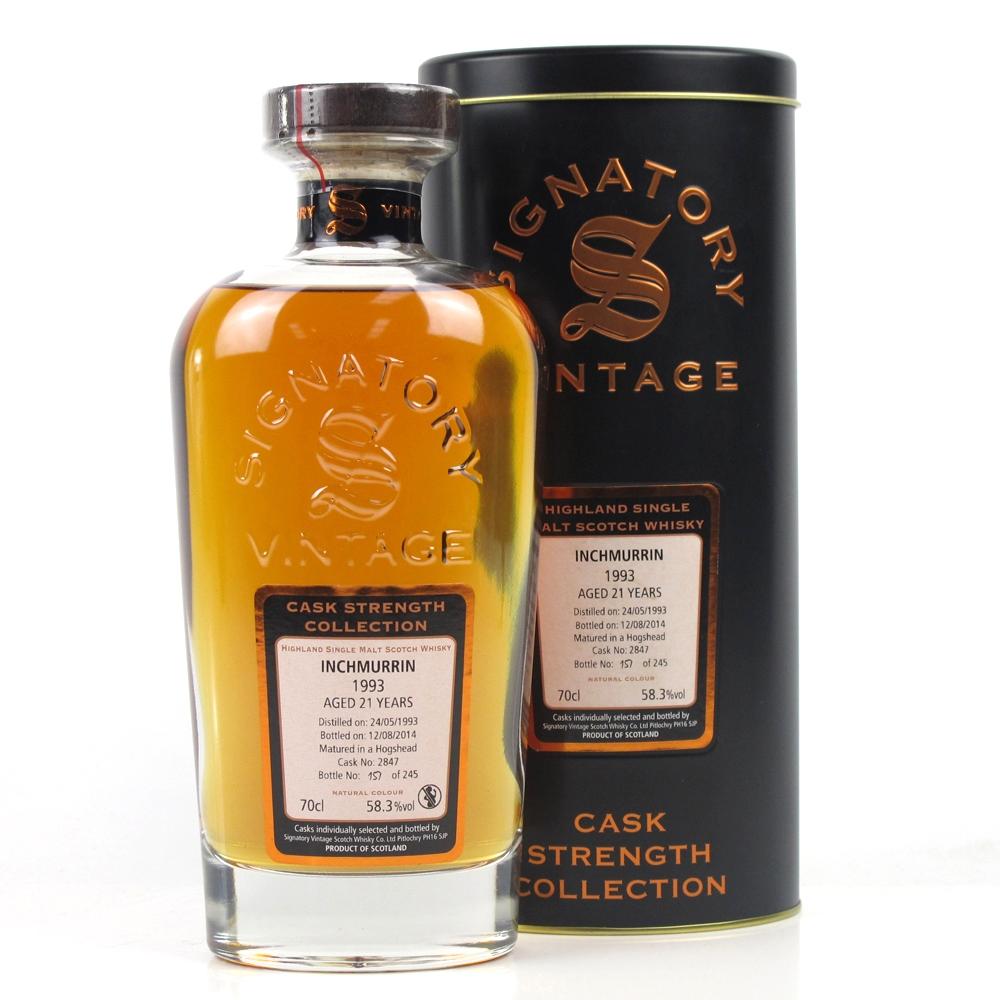 Inchmurrin / Loch Lomond 1993 Signatory Vintage 21 Year Old  Cask Strength 