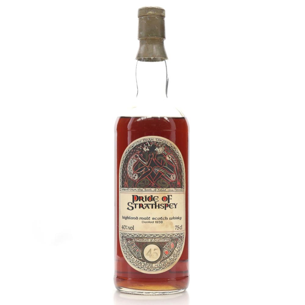 Pride of Strathspey 1938 Gordon and MacPhail 45 Year Old 'Book of Kells'