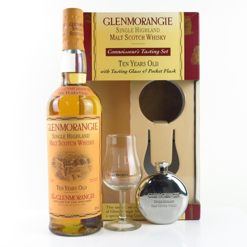 Glenmorangie 10 Year Old Connoisseur's Tasting Set / Including Glass and Pocket Flask