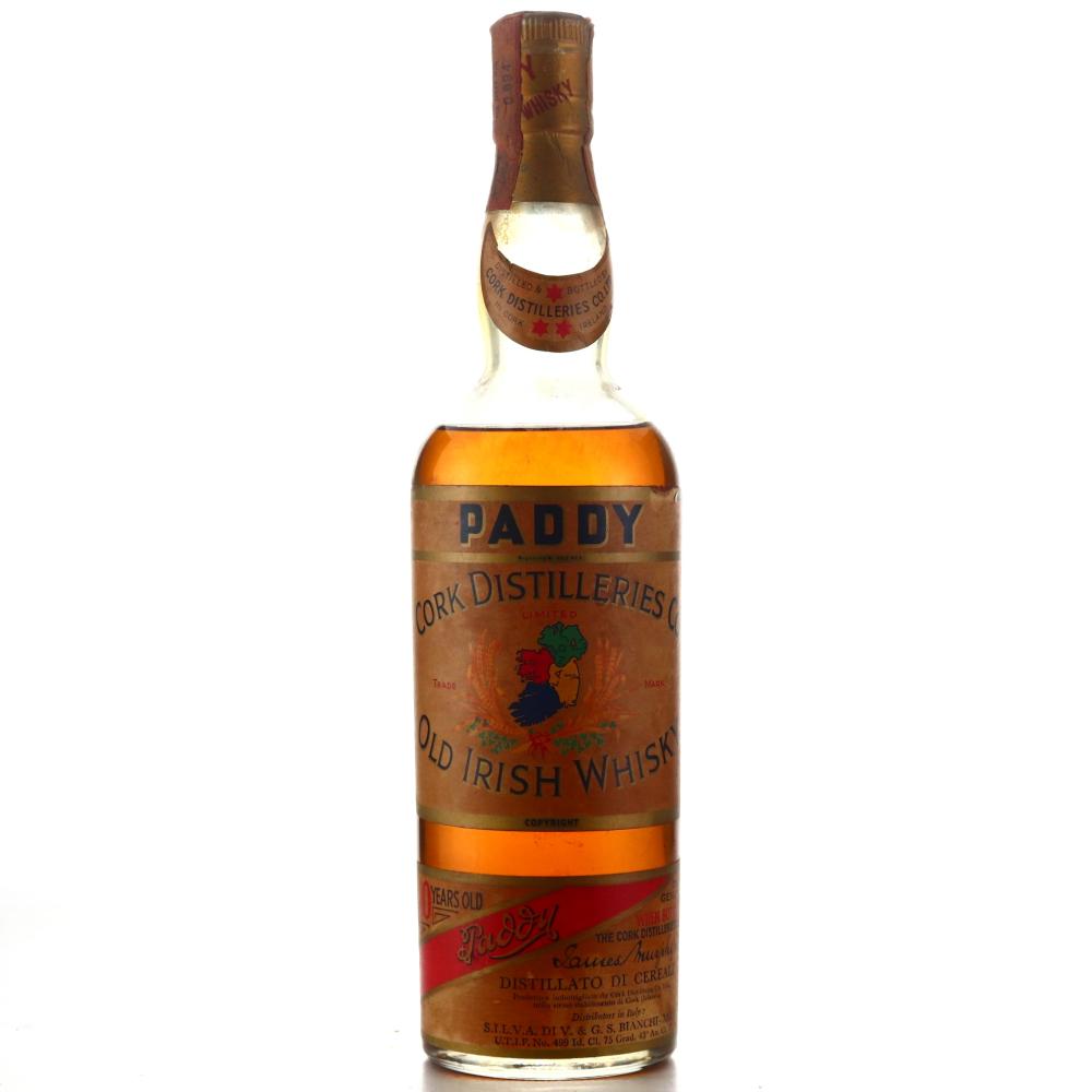Paddy 10 Year Old Irish Whisky circa 1960s / Bianchi Import